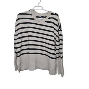 GAP Relaxed Stripe Ribbed Tunic Sweater L